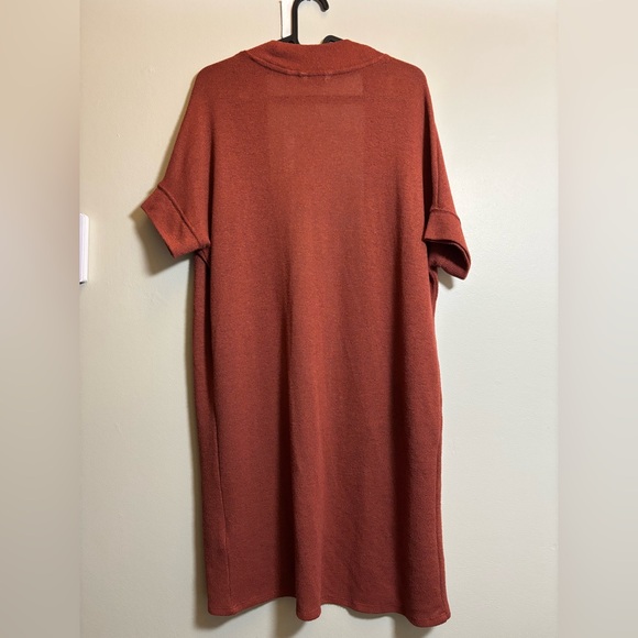 Banana Republic Rust Open-Front Short Sleeve Duster - Picture 3 of 3